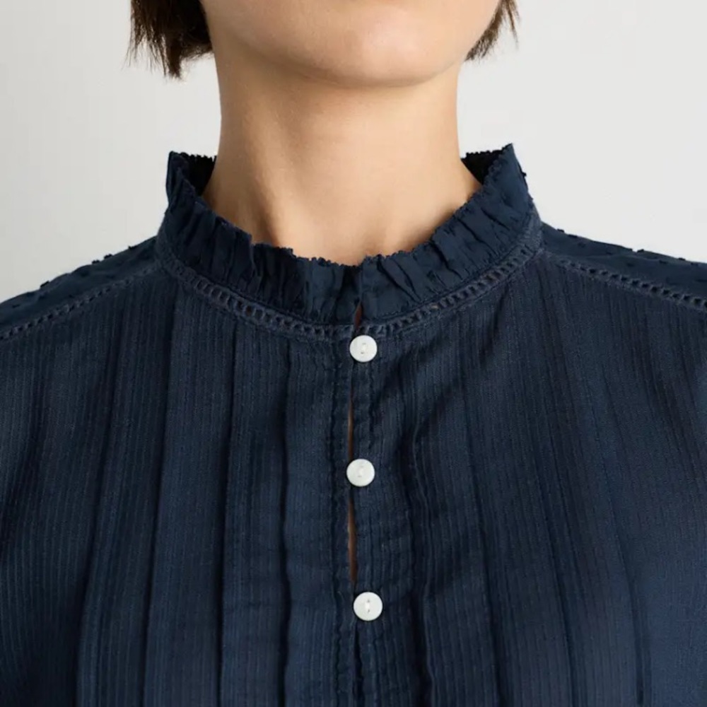 Quince Organic Cotton French Peasant Blouse - Picture 4 of 5